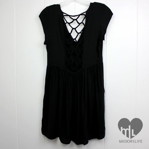 SILENCE + NOISE Lattice Back Babydoll Dress - Picture 4 of 8